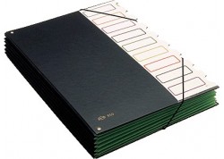 Pardo carpeta clasificador folio lomo fuelle en PVC