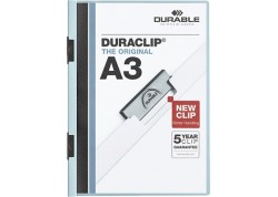 Durable 10 dossiers A3 con clip Duraclip PVC 2 pinzas metal 60 h.