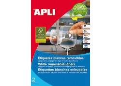 Apli caja de etiquetas blancas removibles 