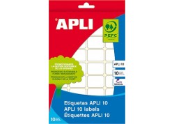 Apli bolsa 10 hojas de etiquetas blancas 