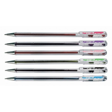 Pentel bolígrafo transparente superb