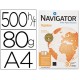 Navigator Organizer paquete papel 500 hojas A4 80 grs.  4 taladros