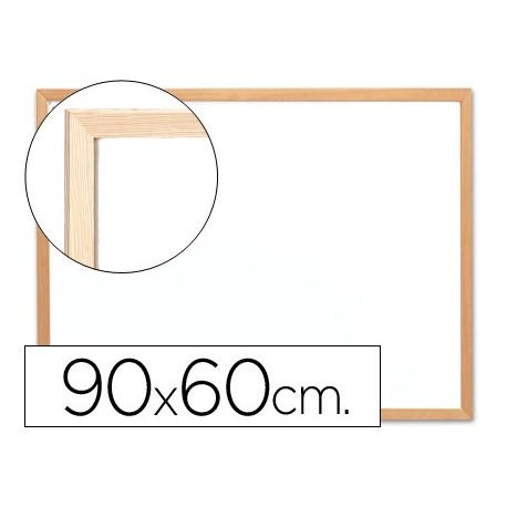 Q-connect pizarra blanca laminada marco de madera