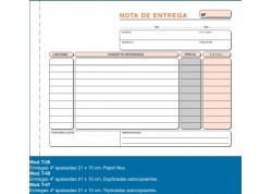 Loan talonario 4º apaisado nota de entrega duplicado T-49