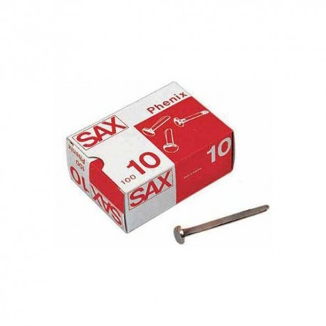 Caja de 100 encuadernadores latonado Sax Phenix