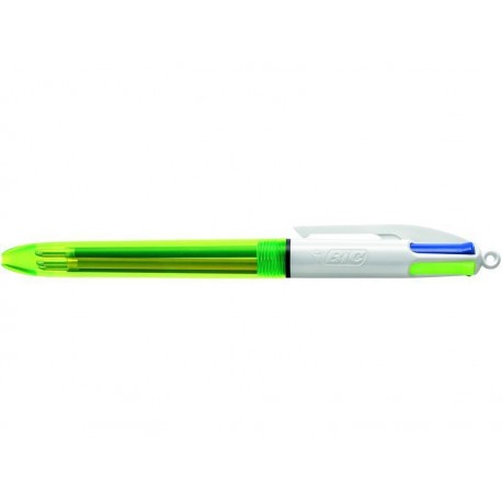 Bic bolígrafo 3 colores + 1 Flúor neón amarillo