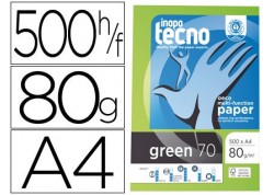 Tecno Green paquete papel 500 hojas A4 80 grs.