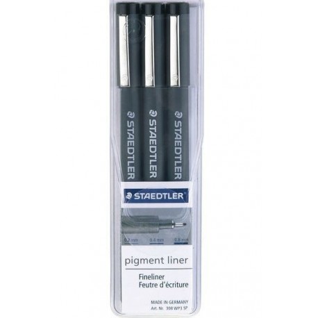 Staedtler estuche 3 rotuladores calibrados Pigment Liner
