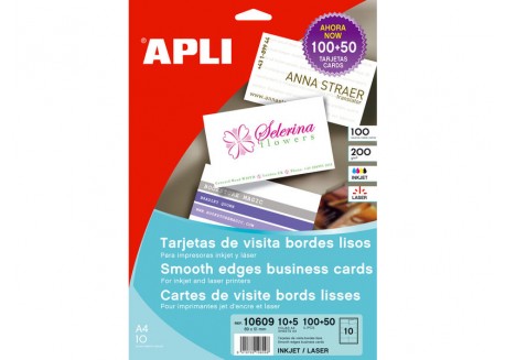 Apli blister 150 tarjetas de visita 200 gr.