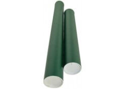 CG tubo de cartón verde para envíos