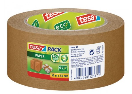 Tesa cinta embalaje papel ecológico marrón