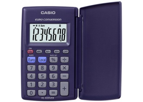 Casio calculadora de bolsillo HL-820 VER con tapa