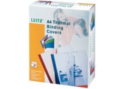 Leitz 100 tapas portada PVC transparente y contra cartulina blanca 240 gr.