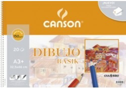 Canson block de dibujo 20 hojas espiral 150 gr.