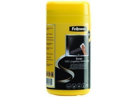 Fellowes pack 100 toallitas limpiadoras pantallas