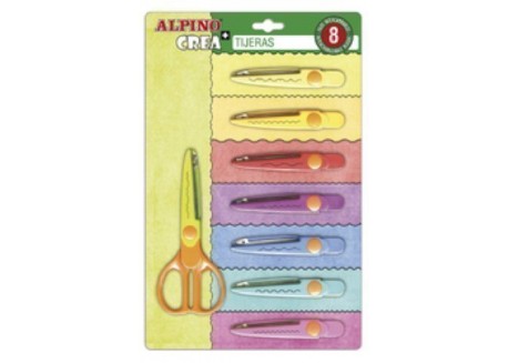 Alpino tijeras escolares Fashion Shapes 8 + 1