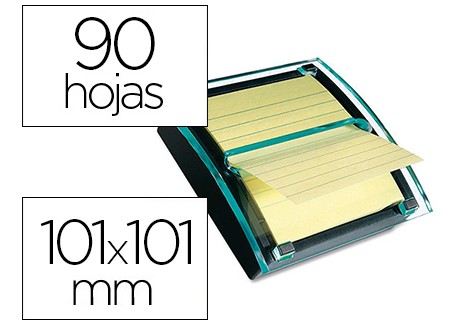 Post-it dispensador millenium negro/transparente