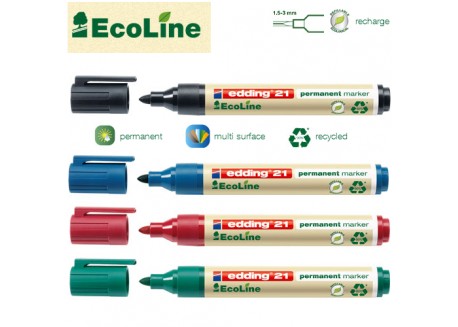 Edding 21 Ecoline caja 10 marcadores permanentes
