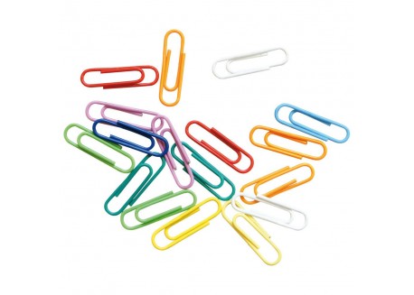 Caja de 100 clips de colores nº 2