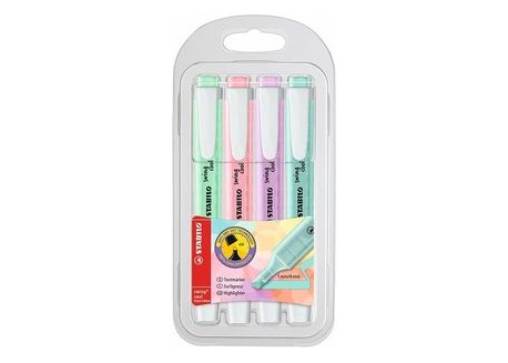 Stabilo estuche 4 marcadores flúor swing pastel