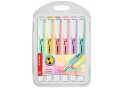 Stabilo estuche 6 marcadores fluor swing cool pastel