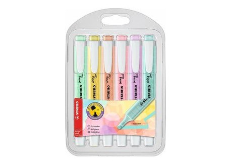 Stabilo estuche 6 marcadores fluor swing cool pastel