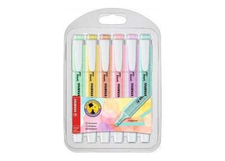 Stabilo estuche 6 marcadores fluor swing cool pastel