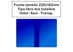 Funda PVC portadocumentos coche azul