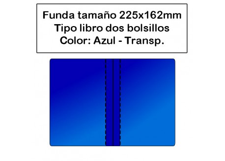 Funda PVC portadocumentos coche azul