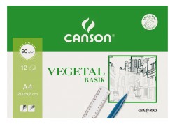 Canson minipack papel vegetal 12 hojas