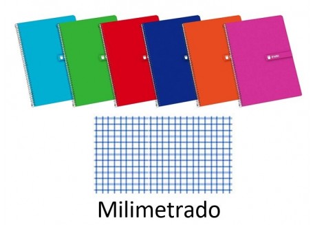 Enri cuaderno Fº espiral tapa dura milimetrado