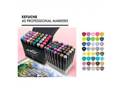 Roymart rotuladores Luxury canvas doble punta 40 colores