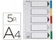 Esselte separadores de colores A4 polipropileno