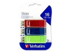 Verbatim memoria usb slider multipack 3x16 GB
