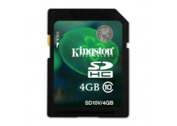 SD-HC Card  Kinsgton  4 GB Clase 10