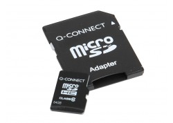 Q-Connect memoria sd micro flash 64 gb clase 10 con adaptador.