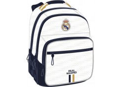 Safta mochila doble con cantoneras Real Madrid adaptable a carro 1º equip. 23/24