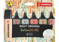 Estuche 6 marcadores Stabilo Boss 70 nature