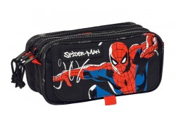 Safta portatodo triple con solapa Spiderman Hero