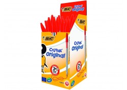 Caja 50 bolígrafos Bic Cristal rojo