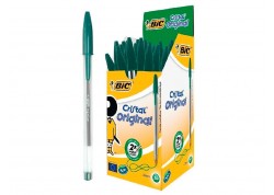 Caja 50 bolígrafos Bic Cristal verde