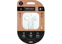 Tech one tech auriculares earttech de botón con conector mini jack blanco