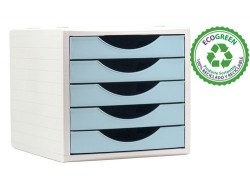 Archivotec módulo bandejas 5 cajones opaco pastel