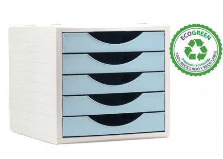 Archivotec módulo bandejas 5 cajones opaco pastel
