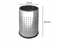 Papelera metálica GY9903 perforada cromada