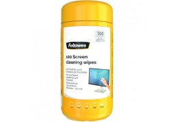 Fellowes bote 100 toallitas limpiadoras superficies