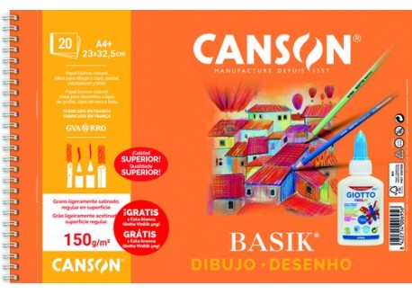 Canson block de dibujo 20 hojas espiral 150 gr.